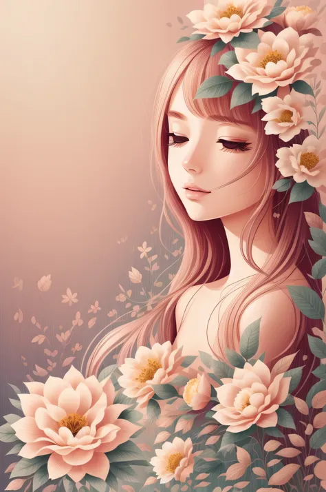 floral background in delicate light colors