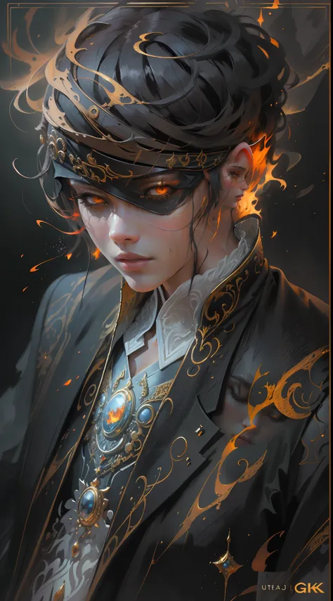"Ra Wa Na" demon men,(rawana:1.2) is "God" hair style, intricate (rawana) art, wearing a txedo suit, take smoking, flame eye, wearing a (arabesque tuxedo),(midjourny-v5 style detailed rawana:1.3), serious art, realism, masterpiece portrait, cinematic light...