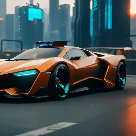 ((cyberpunk futuristic car on fire)) ((Realistic Lighting, Best Quality, 8K, Masterpiece:1.3)) Focus:1.2,Carved Abs:1.1, (Outdoor, Waterfront:1.1), City Street,