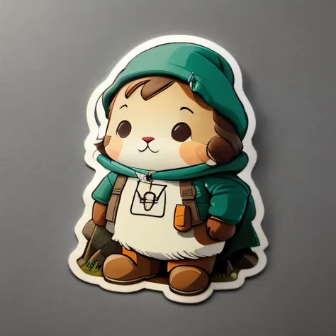 cute cartoon sticker of a mountain