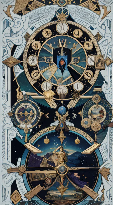 tarot through time: a thought-provoking collage artwork that visually narrates the evolution of tarot cards throughout history. ...