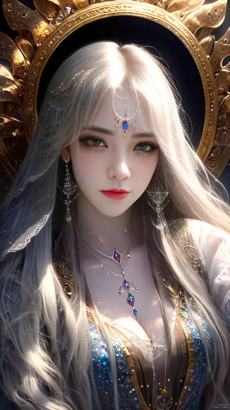 Super beautiful shining eyes、{masterpiece},{top-quality},{1girl in},astonishing,beautiful finely detailed eyes,Fine details,Depth Field,extremely details CG,original,highly detailed wallpaper,white_hair,magic_circle,cat_ears,long_hair,white_hair/yellow_ey...