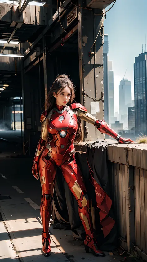 (1girl:1.3), solo,__body-parts__, official art, unity 8k wallpaper, ultra detailed, beautiful and aesthetic, beautiful, masterpiece, best quality, RAW, masterpiece, super fine photo,, best quality, super high Resolution, photorealistic, sunlight, full body portrait, stunningly beautiful,, dynamic pose, delicate face, vibrant eyes, (side view), she is wearing a futuristic Iron Man mech, red and gold, Highly detailed abandoned warehouse background, detailed face, detailed complex busy background, busty, gorgeous, milky, high detailed skin, realistic skin details, big breast, sharp focus, volumetric fog, 8k uhd, dslr camera, High quality, film grain, fair skin, photorealism, lomography, sprawling metropolis in a futuristic dystopia, view from below, translucent