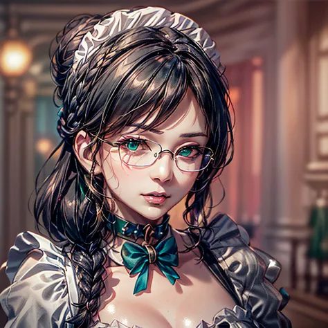 (1girl, yuri alpha:1.5), (anime overlord), (solo:1.4), (cool beauty), (64k, UHD, Raw photo, highes, Best Quality, mastepiece:2.0), (Ultra-fine depiction of details:3.0), (ultra-photo-realistic:3.0), (a serious, loyal, hard-working maid head, the vice-capta...