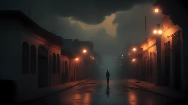 Un misterio, Dark and temperamental photography, Film Photography, Espacio liminal, nubes oscuras, Un objeto misterioso, calle en centro historico de Lima, Peru, Dark cinematic emptiness in the style of Floria Sigismondi and Matt Mahurin, ultradetallado, r...