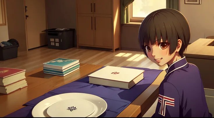 mtu，Tidy up the room，Cleaning，Arrange furniture，Jiang Xiaoduo，Altera，Clean up，Chaos，clothings，book，On the table，Dishes and plates，smell，Make up your mind，junk，cleanness，llight rays，warmth，relaxed，grin，cozily，extrication