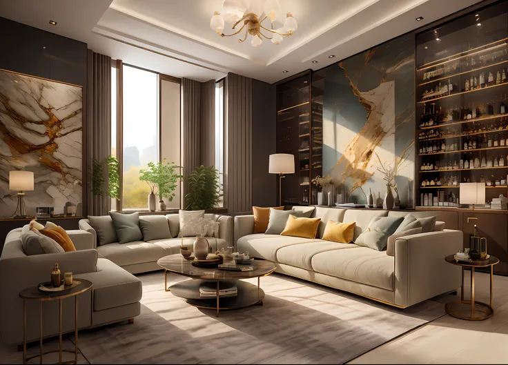 ultra realistic, masterpiece, best quality, super detailed, ultra high res, raw photo, 8k,
a modern livingroom, (fabric sofa), (...