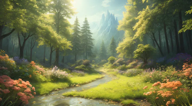 masterpiece, best quality, high quality,extremely detailed CG unity 8k wallpaper, An enchanting and dreamy scene of a fantasy forest, with towering trees, glowing mushrooms, and hidden fairy glens, creating a sense of mystique and enchantment, artstation, ...