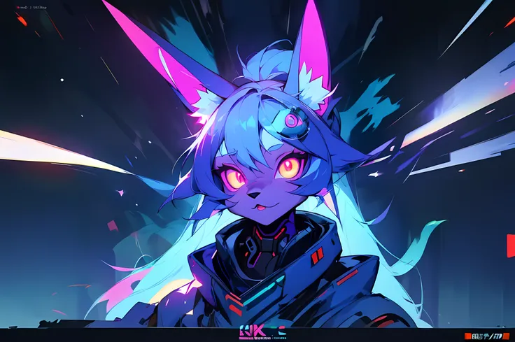 (vintage vhs), (crt screenshot), (Zen, Amy Sol style), (((blue anthro kemono furry rabbit))), underground cavern shining flashlight in old ruins, scene from a show about a blue anthro furry kemono rabbit who investigates deep space crime, (vast decrepit sc...