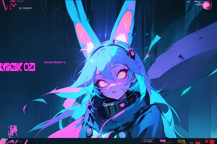 (vintage vhs), (crt screenshot), (zen, amy sol style), (((blue anthro kemono furry rabbit))), underground cavern shining flashli...