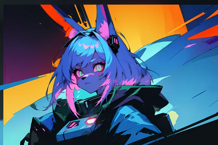 (vintage vhs), (crt screenshot), (Zen, Amy Sol style), (((blue anthro kemono furry rabbit))), underground cavern shining flashlight in old ruins, scene from a show about a blue anthro furry kemono rabbit who investigates deep space crime, (vast decrepit sc...
