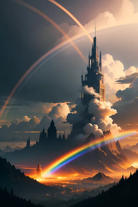 somewhere over the rainbow, concept art, 4k