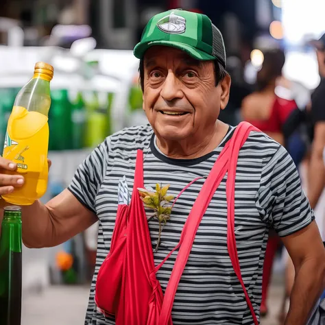 elxchavo vendedor refresco na frente da vila