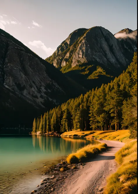 RAW photo of a landscape, small details, photorealistic, ultra-realistic photo, 8k uhd, dslr, soft lighting, high quality, film grain, Fujifilm XT3, (masterpiece)