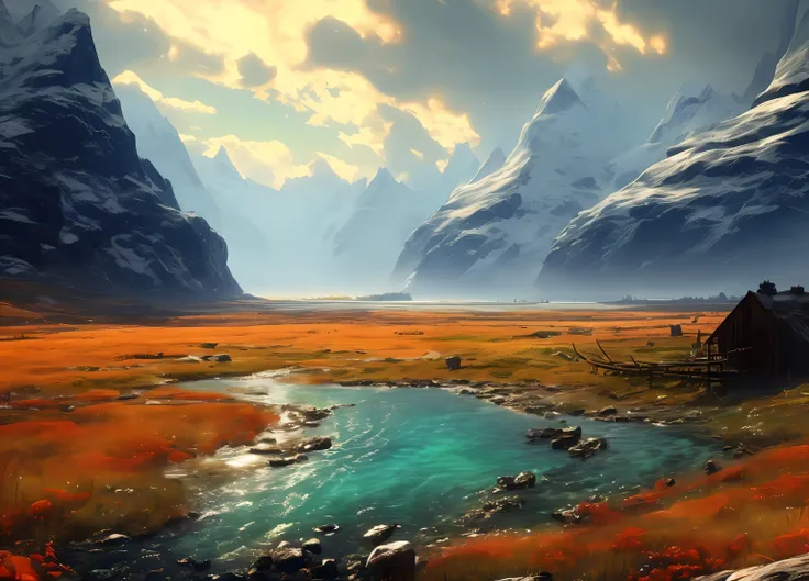 environment art, breathtaking scenic beauty, mesmerizing depiction of nature, captivating concept art