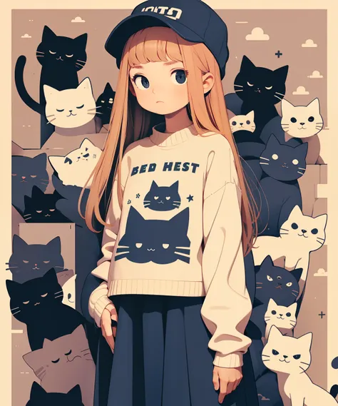 masterpiece,best quality,1girl,cat,long sleeves,