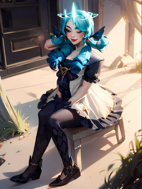 league of legends gwen, wearing viego''s crown, viego's crown, green viego crown, viego crown, 3 spiked viego crown, 3 spiked gl...