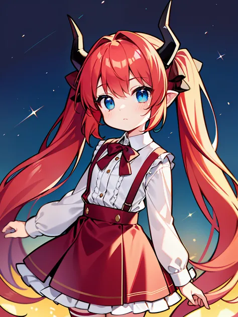 {{best quality}}, {{masterpiece}}, {{ultra-detailed}}, {illustration}, {detailed light}, red hair,blue eyes,twintails,lolita,sus...