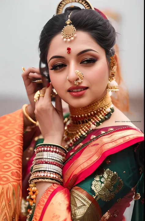 a photo of a 30-year-old woman, stylish, professional portrait, head-shot, slight smile, cute, background bokeh, bshree