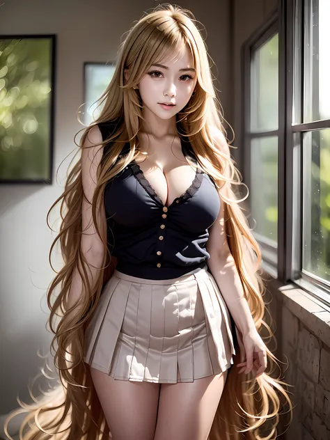 top-quality、​masterpiece、超a high resolution、(photorealsitic:1.4)、raw foto、1 girl in、a blond、full body esbian、large full breasts、...