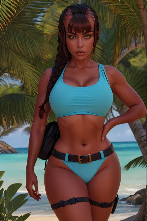 (nsfw), (solo), cosplay of beautiful female, mulatto, (adult women, 30 year old), (curvy women, seductive, sex-bomb), chicken, (Meru, Merunyaa:1.2), (devil-women), (famous beautiful american supermodel:1.2 ), ( fit, abs), (busty,Large erect breasts,huge...