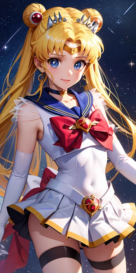 masterpiece, best quality, hi-res, moon 1, 1 girl, solo, sailor senshi uniform, sailor moon, usagi tsukino, blonde, magical girl...