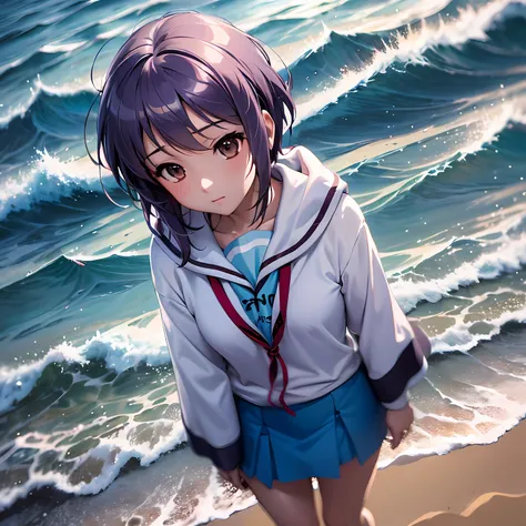 yuki nagato, the enigmatic character from the anime "suzumiya haruhi no yuutsu," finds herself weary from the ceaseless duties a...