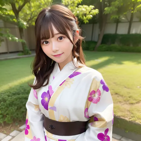 8k、raw photo、best quality、 top-quality:1.1、 ​masterpiece:1.3、超a high resolution、nogizaka、yukata with colorful and vivid patterns...