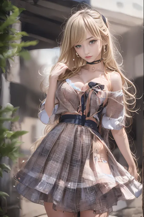 NSFW, 8k RAW photo, top-quality, ​masterpiece, 超A high resolution, film grains, filmg, 1girl in, looking at the viewers, natural skin textures, realistic eyes and face details, Full lips, lipsticks, (makeup), Red Eye Shadow, hair messy, A smile, closes mou...