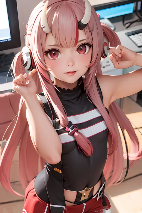 buceta cabelo rosa GAMER STREAM