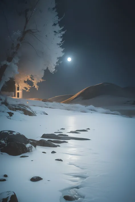 (Silencio en la noche ya todo esta en calma el musculo duerme la ambicion descansa), pintura digital ultra realista , muy detallada ,texturas, efectos 3D, Ultra HD, Obra de arteo impresionantes de 8K , Film lighting