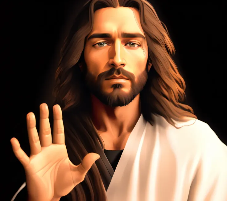 image of jesus with his hands up in prayer, jesus cristo, jesus, rosto de jesus, retrato de jesus cristo, jesus cristo fumando u...