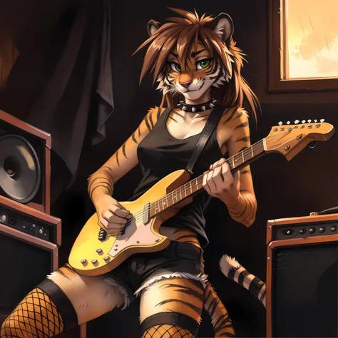 tiger girl, sexy, sensual, uploaded to e621, beautiful and detailed portrait of an anthropomorphic tiger ((female))) uploaded to...