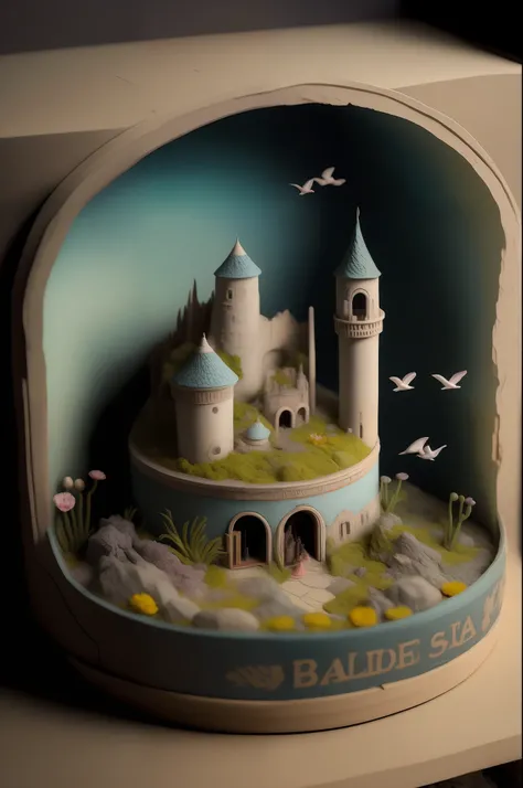 by the pumice island of Baiae Bay,And saw sleeping old palaces and towers,Shivering on a stormy day,All overgrown with azure moss and flowers,diorama, Hyper-detailing, Many details about the details, Very cool shots, Super epic, 8K, Leica MP Leica Summicr...