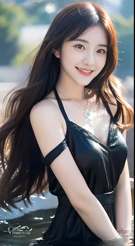 Keywords: watery big eyes, love pupils, [shy], long hair, master works, best picture quality, super high resolution, higher quality, beautiful girl, female, heart hair ornament, 8k resolution, hot girl, student, beautiful pupil, blush, thin shoulder strap,...