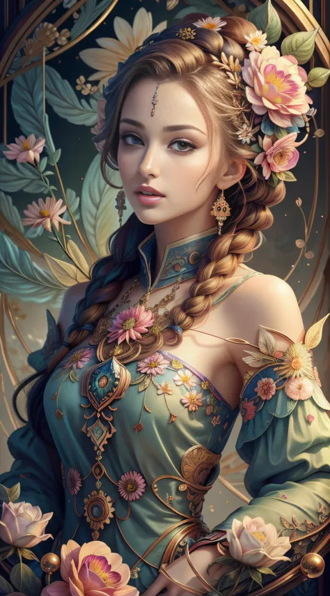 (masterpiece, top quality, best quality, official art, beautiful and aesthetic: 1.2), (1 flower), upper body, extremely detailed...