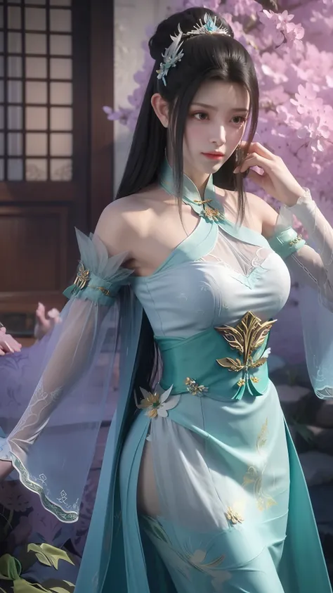 Arad woman dressed in purple poses in the water, Keqing from Genshin Impact, lunar themed attire, zhongli from genshin impact, astral witch clothes, alluring elf princess knight, Portrait Chevaliers du Zodiaque Fille, fantasyoutfit, gorgeous female paladin...