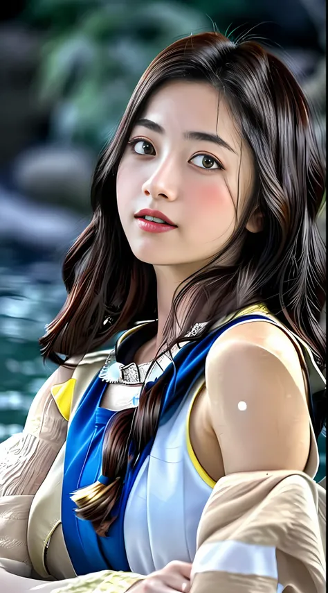 A pair of watery big eyes, love pupils, [shy], long hair, master works, best picture quality, super high resolution, higher quality, beautiful girl, female, heart-shaped hair ornament, 8k resolution, hot girls, students, beautiful eyes, blush, thin shoulde...