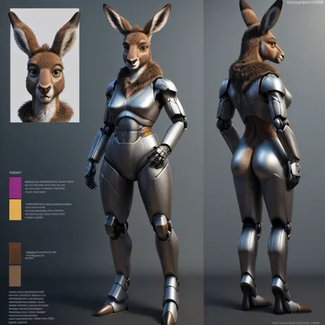 uploaded on e621, anthro, (kangaroo:1.2), anthropomorphic, high res, (detailed realistic image:1.3), (detailed eyes, beautiful e...