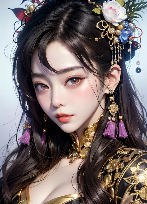 it is a dreamy and ethereal image. generate a whimsical and powerful queen by fan bingbing with beautiful detailed and realistic...