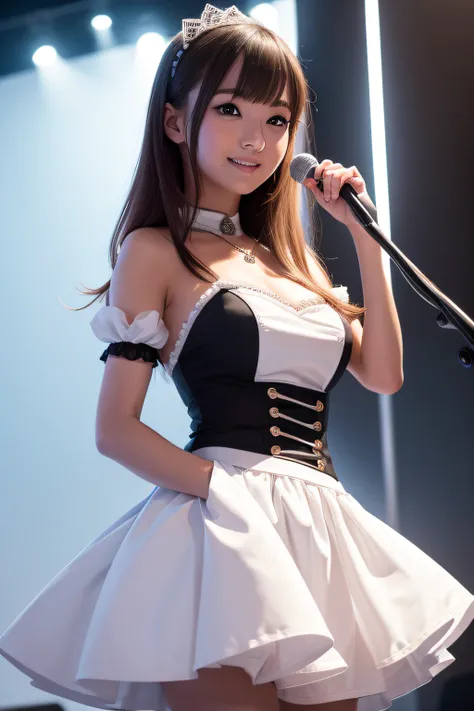 1womanl,(realisticlying,realisticlying:1.5),(tmasterpiece),(best qualtiy:1.4),(hyper HD:1.2),(RAW photogr:1.2),(sharpfocus:1.3),(Face focus:1.2),japanaese girl,Professional clothing,(young 17 years old:1.1),(joyful smile:1.5),(Hairy cuts:1.6),(Japanese ido...