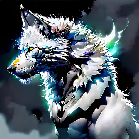 （white wolf，handsome）