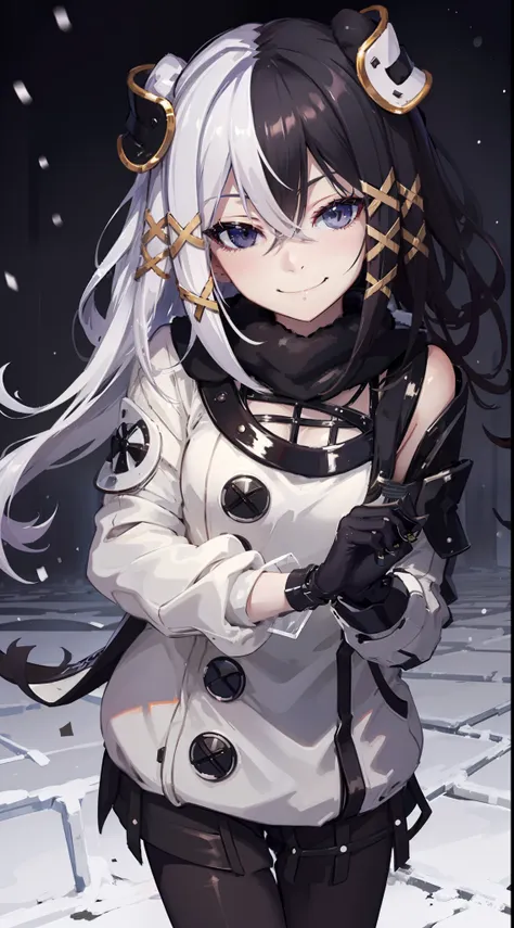 winter, winter outfit, snow, parka, naughty smile, domineering smile, arrogant expression, cocky, cold