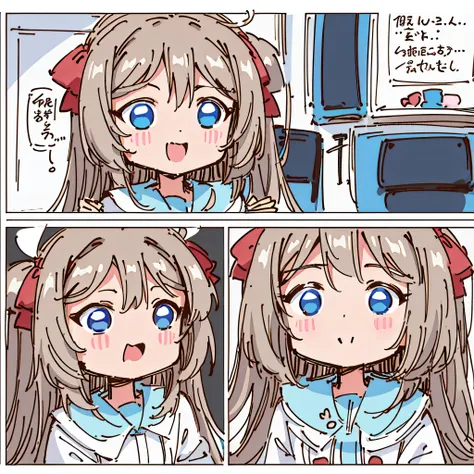 A cute maiden, various expressions, happy, sad, angry, expectant, sad, distressed, disappointed, bright eyes, white background, illustration-niji 8-style cute, emoji as illustration set, with boold manga line style, dynamic pose dark white, f/64 group, rel...