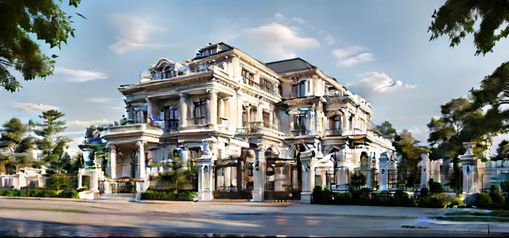 (masterpiece),(high quality), best quality, real,(realistic), super detailed, (full detail),(4k),8k,neoclassic house with column and
architectural arch ,white stone, architecture,building, cloud,day, east_asian_architecture, no_humans, outdoors,sky,tree,