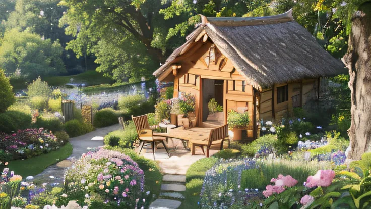 (Best quality), (masterpiece:1.3), (photorealistic:1.36), (realistic), ultra-detailed,, detailed background, Ladybugs on flowers, bees busily flitting about, birds raising their young in nests in the trees, will my darling remember me? I want to sleep on i...