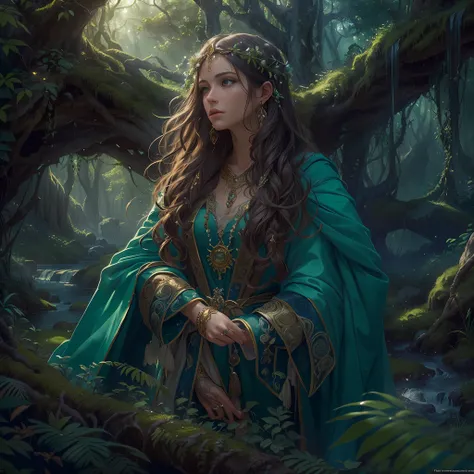 high details, best quality, 8k, [ultra detailed], masterpiece, best quality, (extremely detailed), dynamic angle, ultra wide shot, photorealistic, fantasy art, dnd art, rpg art, realistic art, an ultra wide picture of druid grove in a fantasy forest and it...