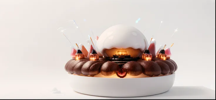 (white_background:1.5),(full photo,)white theme,fireworks making Jelly Cat, hd, ultra detailed, realistic, masterpiece,no_humans,science fiction,white background,white light show