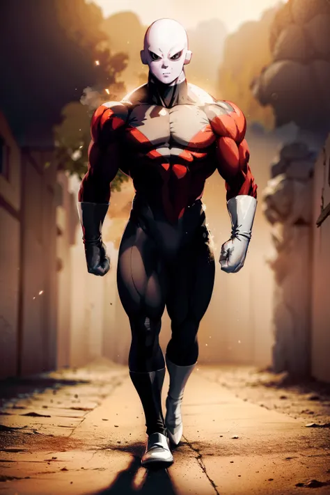 ((jiren)), ((obra-prima, melhor qualidade)), (complex lighting), solo, 1boy, corpo inteiro, jiren, luvas brancas, bodysuit, musc...