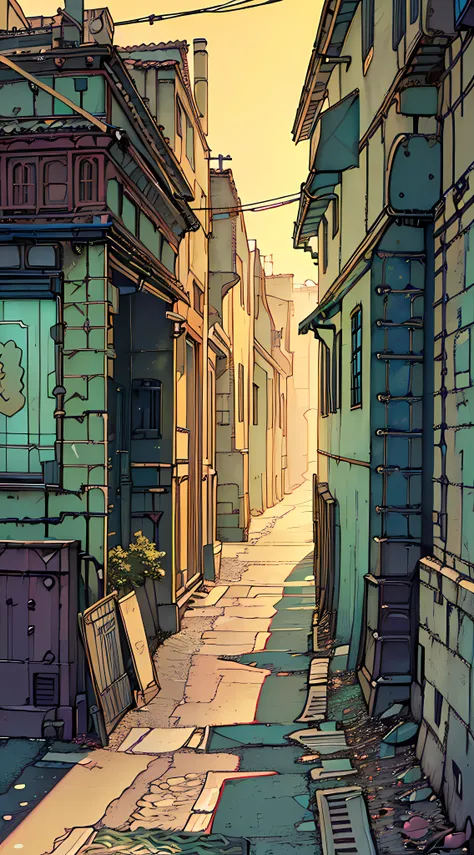(scenery, no humans, street:1.8), masterpiece, best quality, beautiful face, 8k, absurdres, noon, flat color, perspective, depth of field, HDR, (bleach bypass, ginnokoshi:0.8), cinematic lighting, professional lighting, sharp focus, highres, photography, r...